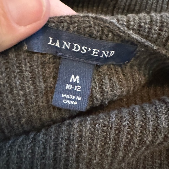 Lands’ End Open Flow Wool Blend Ribbed Cardigan - Picture 3 of 8